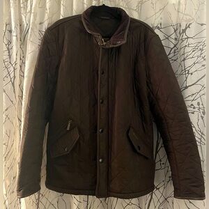 Men’s Barbour Brown Powell Quilted Jacket size Medium